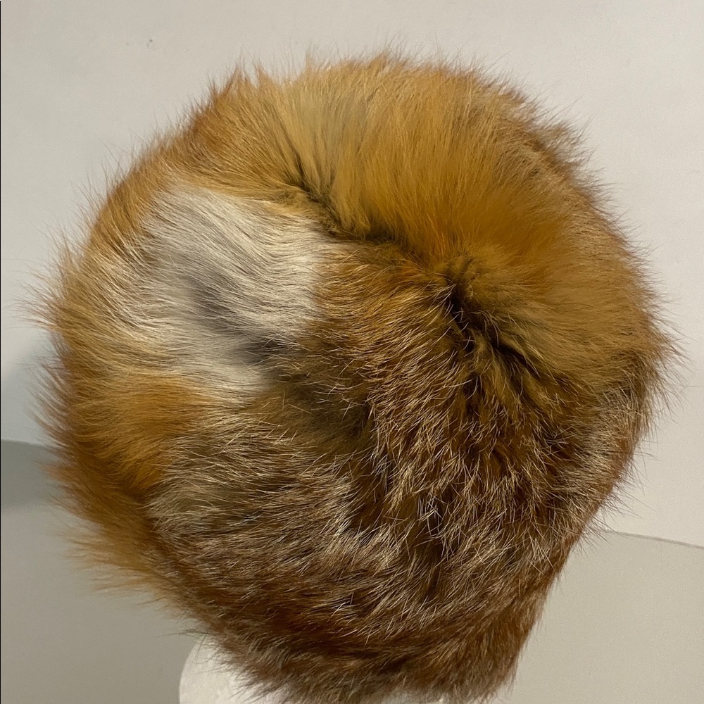 Vintage Brown Fur Hat Genuine Fur Winter Cold Weather Size 52” - Picture 6 of 14